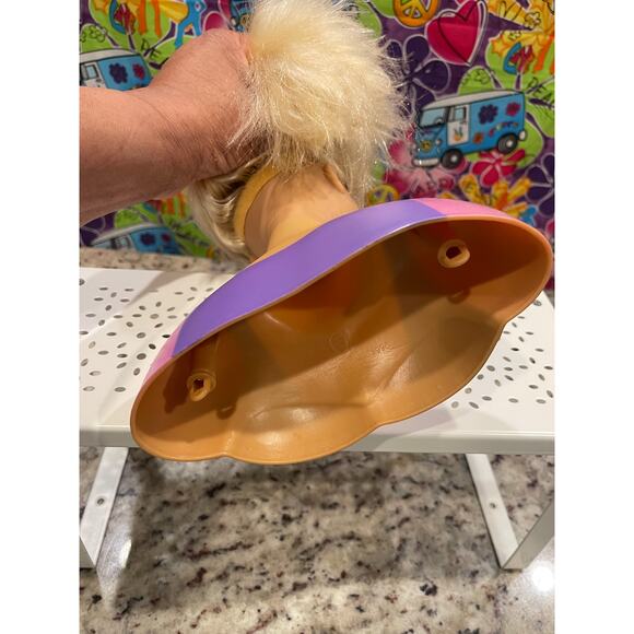 Barbie Styling Head Bust Blonde Purple Pink Top - Picture 6 of 6